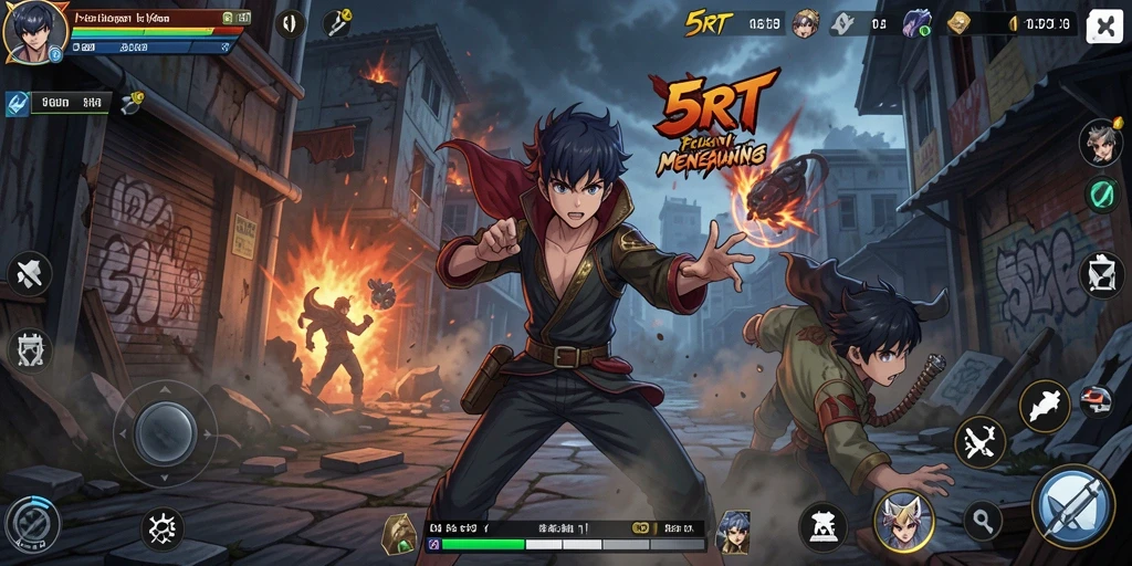 Tampilan grafik menawan dari gameplay 5RT yang mendebarkan.