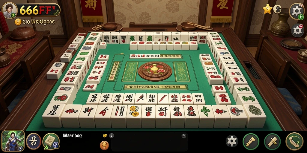 Tampilan gameplay Mahjong yang seru di 666FF.