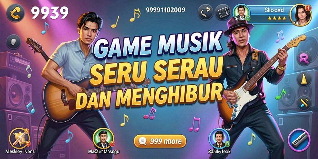 Gameplay 9939 dengan berbagai tantangan musik yang seru.