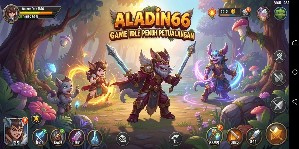 Tampilan gameplay Idle yang seru dan mengasyikkan di ALADIN66.