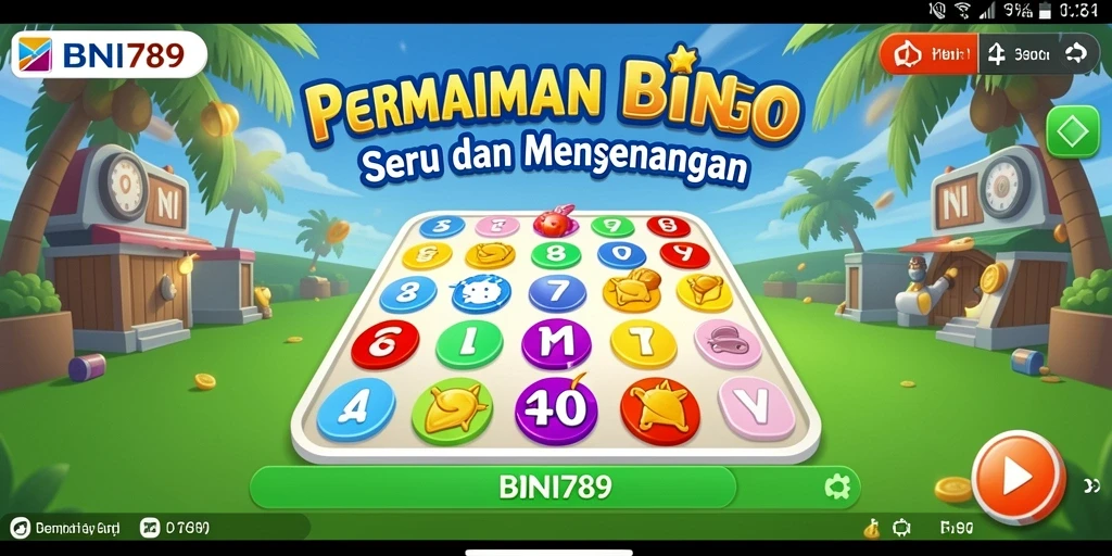 Tampilan gameplay BNI789 dengan suasana Bingo yang meriah.