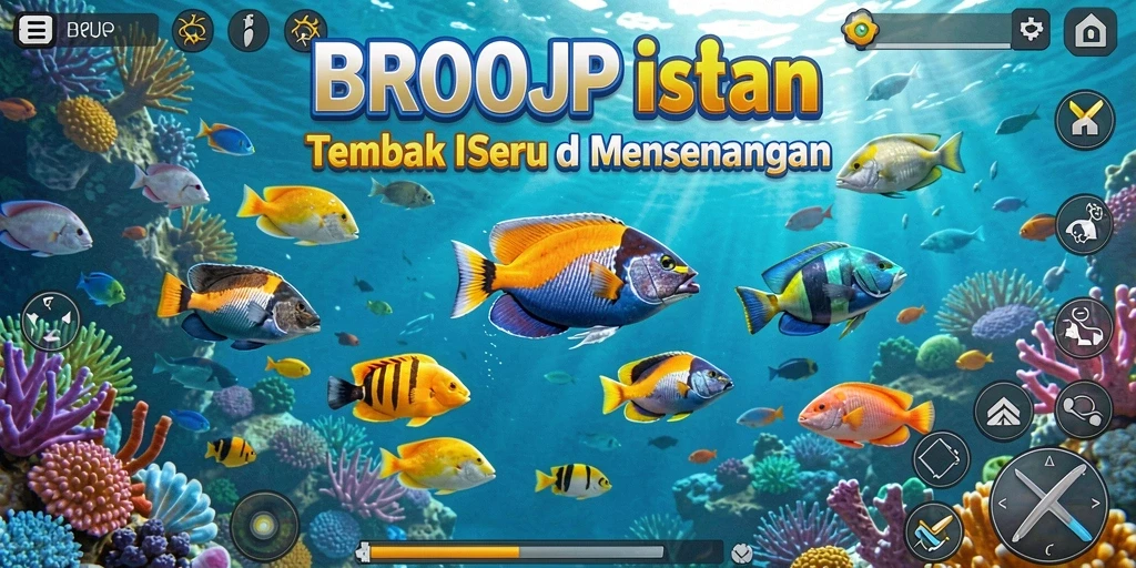 Tampilan menarik dari gameplay Tembak Ikan di BROJP.