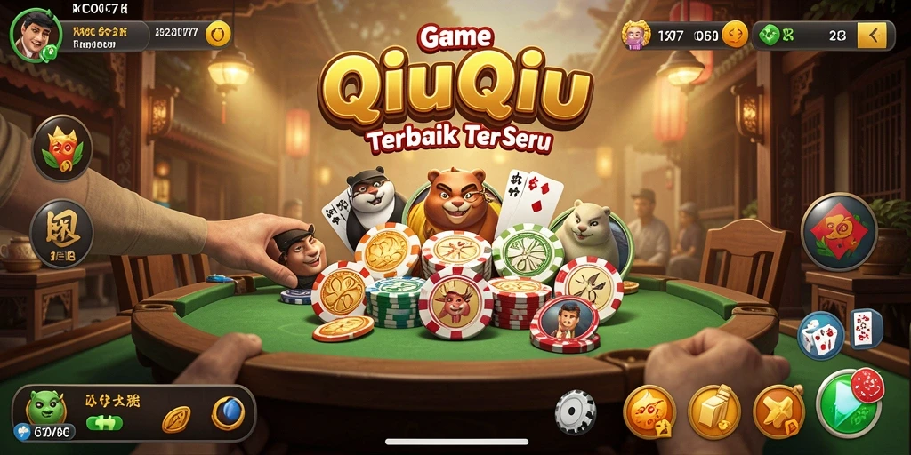 Screenshot C0077 menunjukkan gameplay QiuQiu yang seru dan dinamis.
