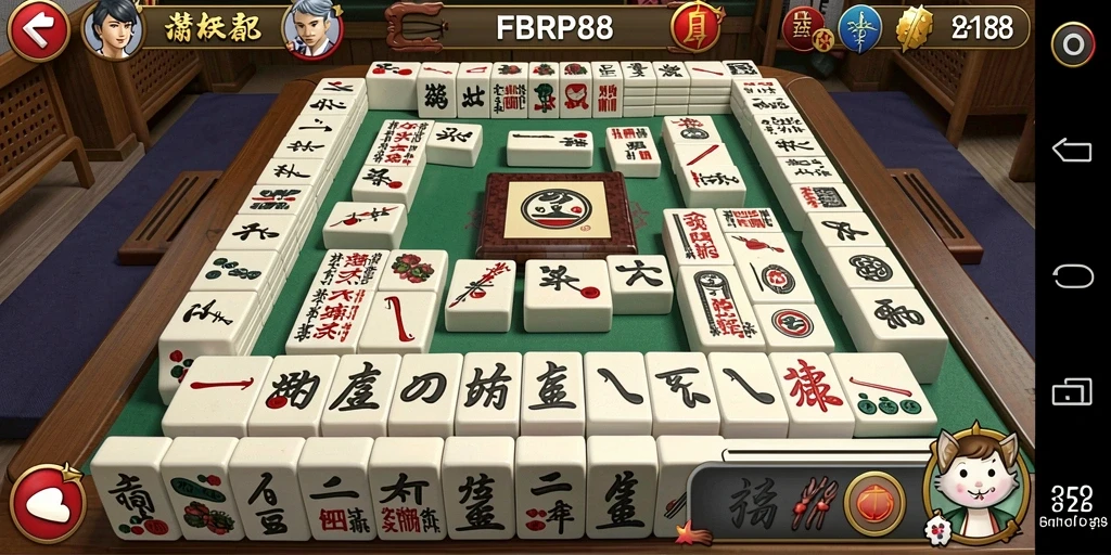 Screenshot gameplay FBRP88 menampilkan keseruan bermain Mahjong.