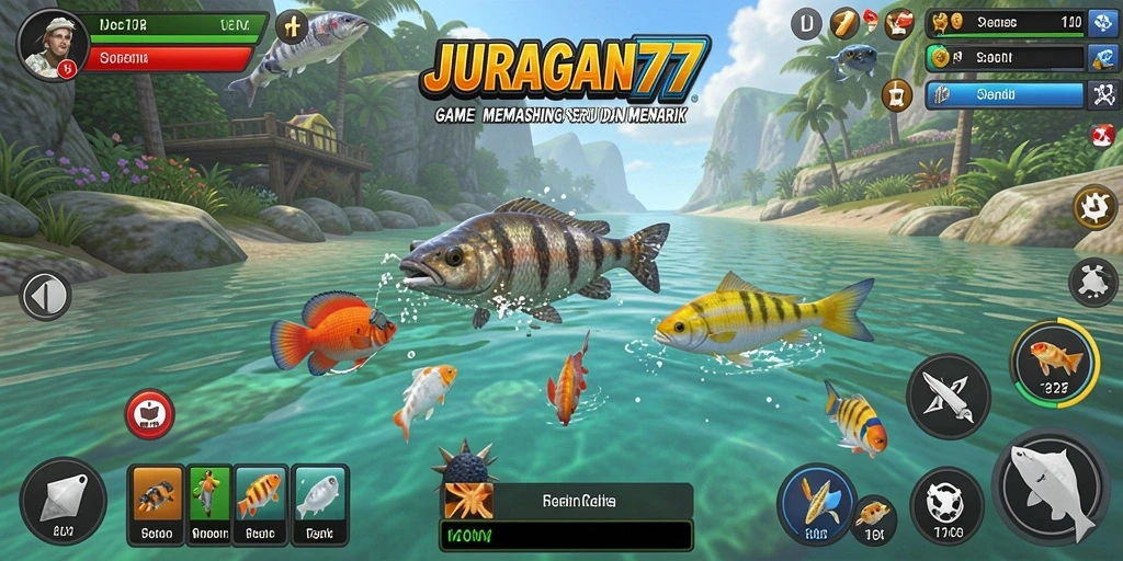 Tampilan gameplay JURAGAN77 dengan aktivitas memancing yang menyenangkan.