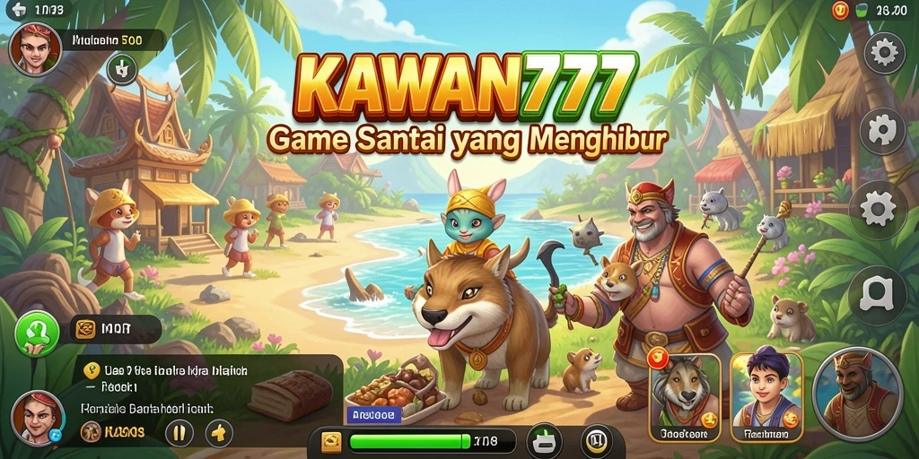 Tampilan gameplay KAWAN777 yang menarik dan penuh warna.