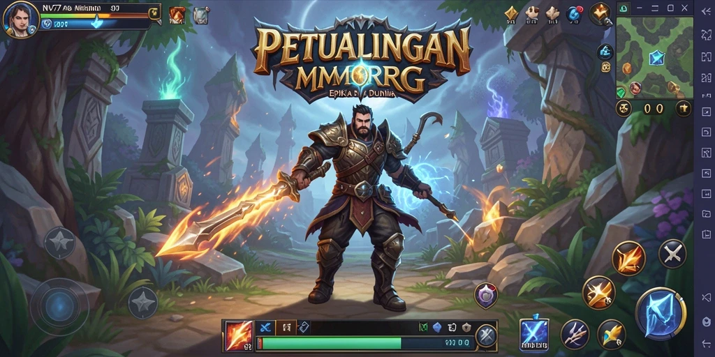 Tampilan gameplay NV77 yang memikat dalam petualangan MMORPG.
