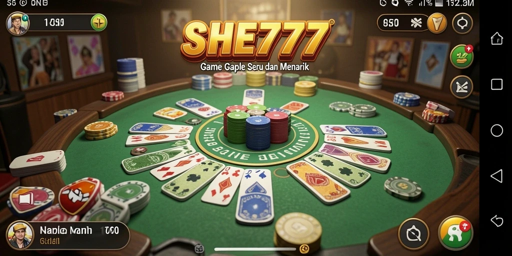 Tampilan gameplay Gaple yang seru dan penuh strategi.