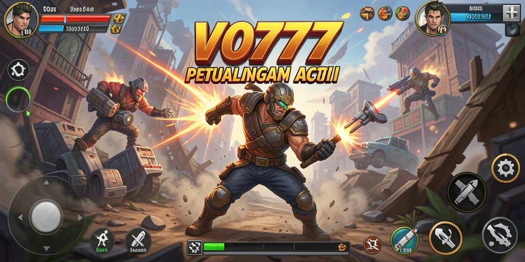 Screenshot VO777 menampilkan karakter dalam pertarungan aksi yang intens.